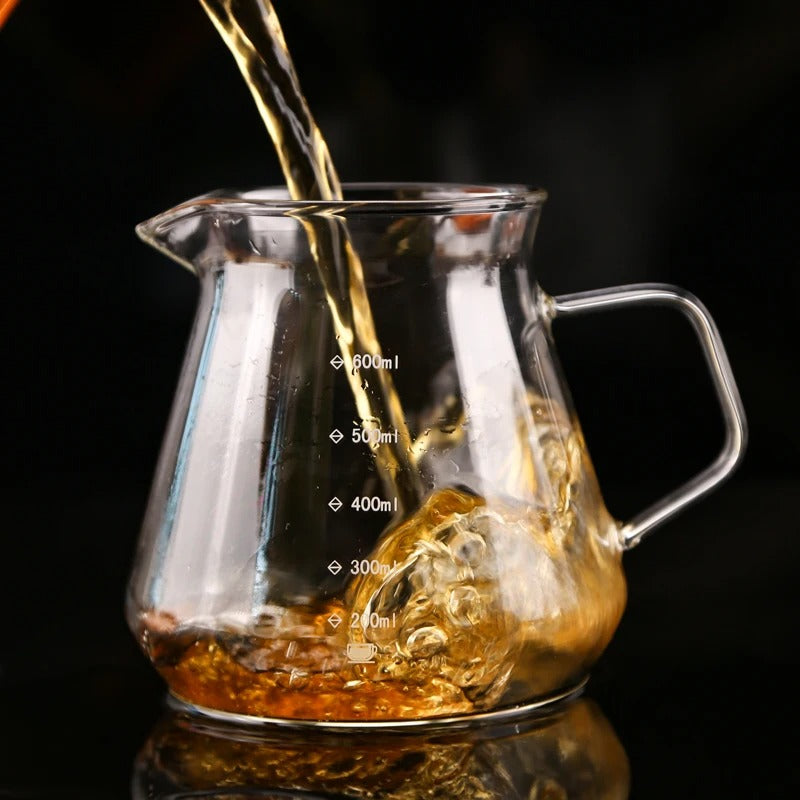 Pour Over Coffee Dripper Set 600ml Glass Server